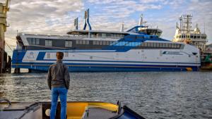 Emission measurement on the new LNG-powered ferry Willem Barentsz